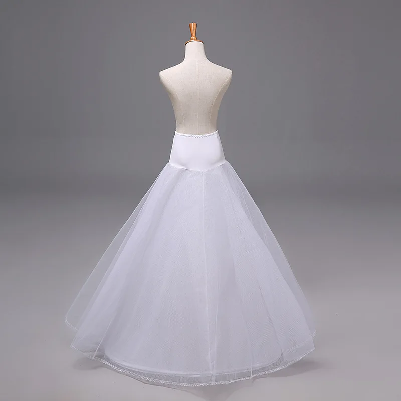 SERMENT Single Steel Two-layer Hard Mesh Waist A Swing Skirt Bride Wedding Special Petticoat Dress Lined Wedding Accessories