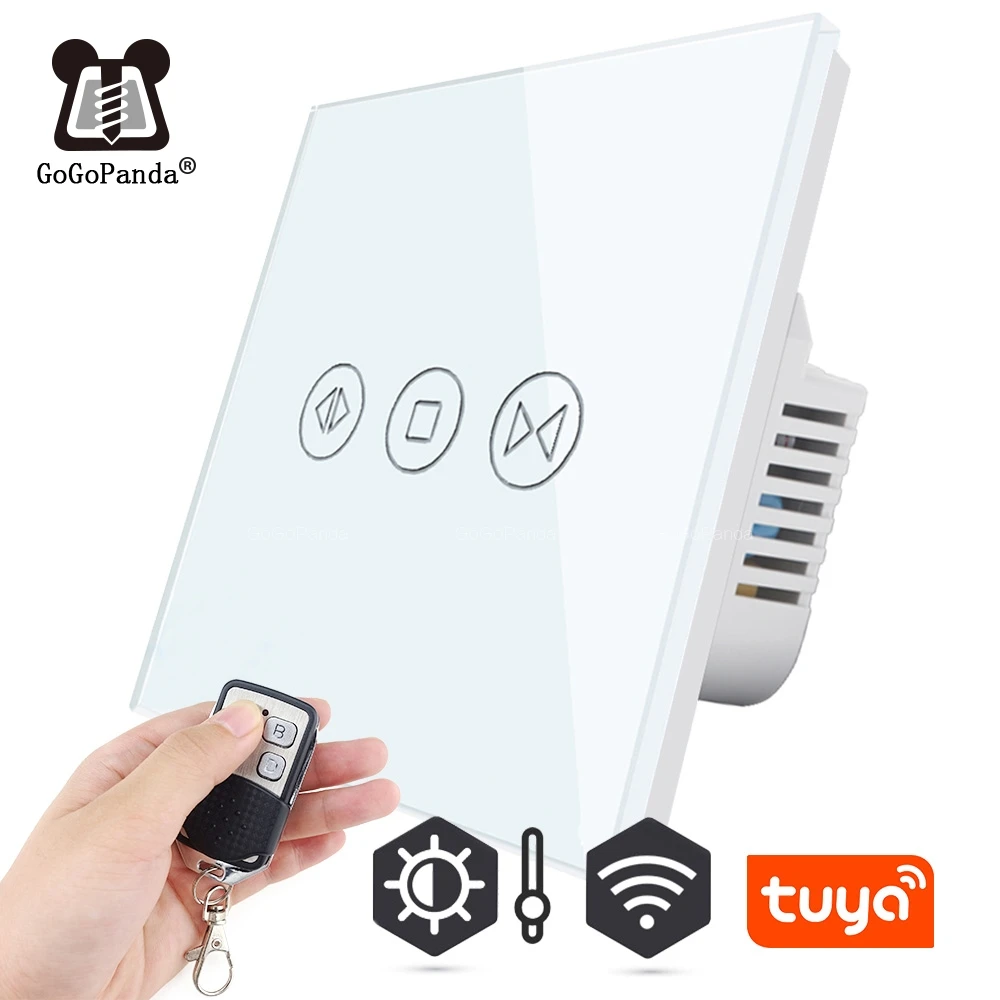 

Free Shipping Touch Remote Control EU Electric Wall Curtain Controller Smart Home Automation Touch Switch Open Pause Close