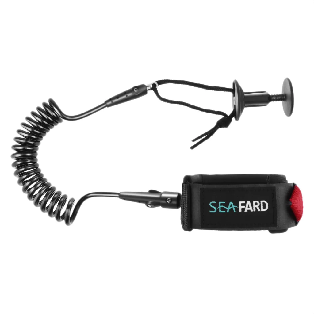 Coiled Wrist Leash, Surf Board Bicep Leash Strap Leash & Double Swivels - Select Colors