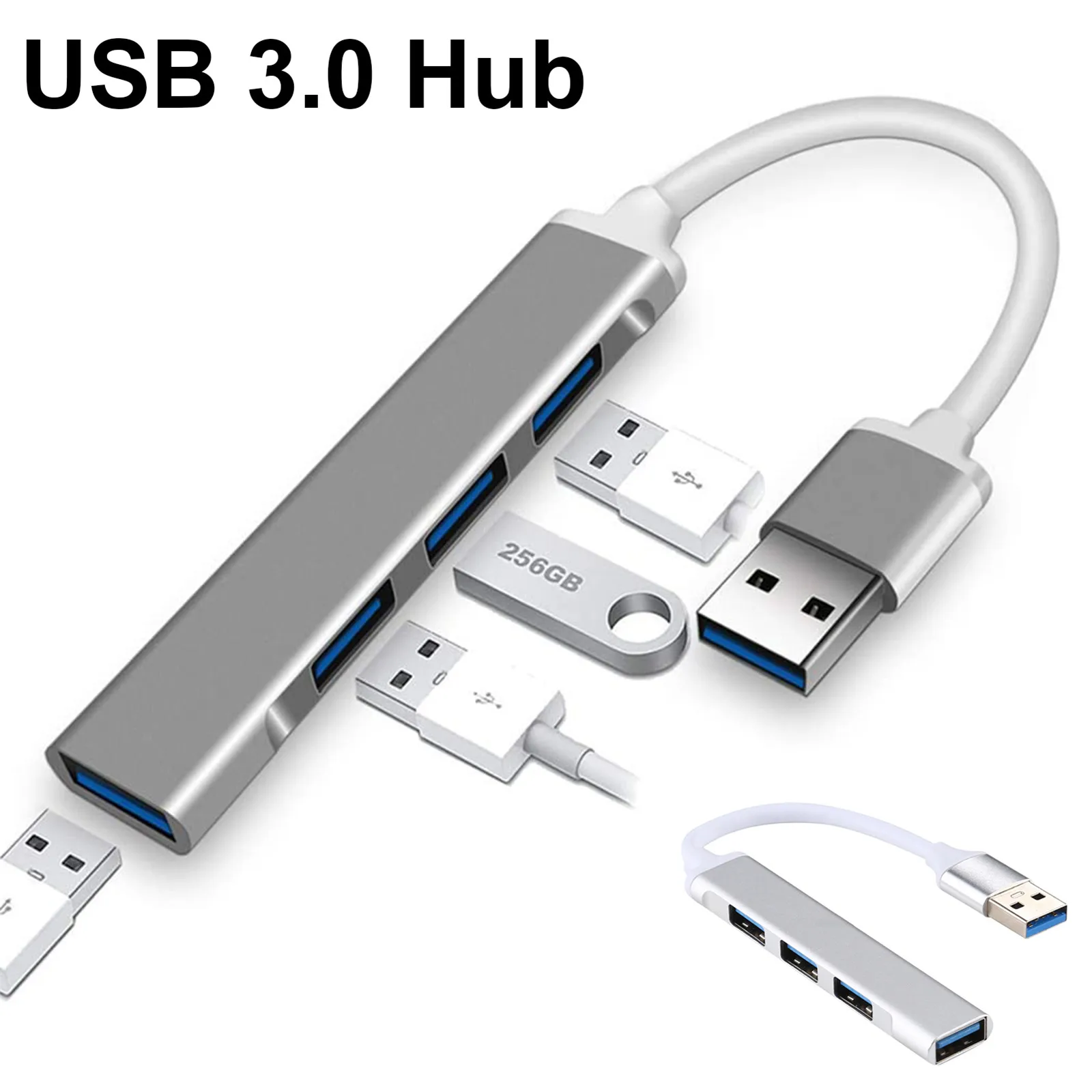 Venta Adaptador USB HUB 3 0, 4 puertos USB 3,0, divisor de alta velocidad, OTG, para Macbook, Notebook, PC, Accesorios de ordenador r0QK3ZJKA3Q