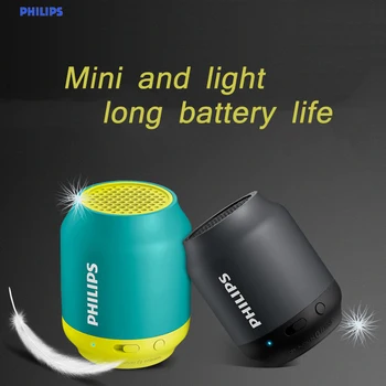 Philips BT25 Wireless Bluetooth Speaker Portable Mini Audio Phone Small Stereo Subwoofer Music Wizard Speaker Sky Blue Black 1