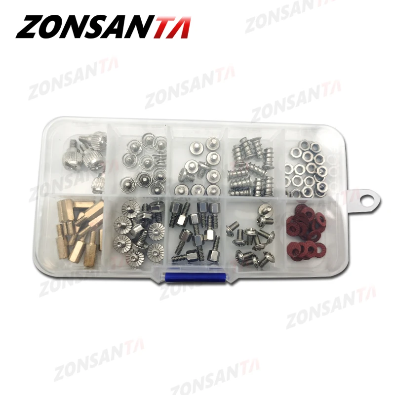 ZONSANTA 114 шт. аксессуары для компьютерных винтов DIY Монтажная деталь материнской