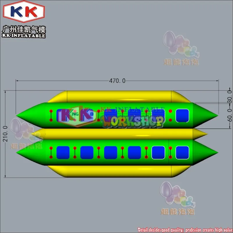 Надувная лодка банан с двумя трубками для продажи, цена на водную лодку