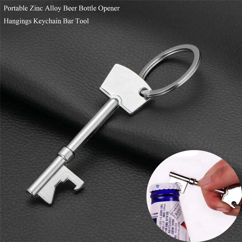 

Hot 1X Key Portable Opener Beer Bottle Can Opener Ring Keychain Tool Free Shipping bottle opener keychain Succinct gadgets cool