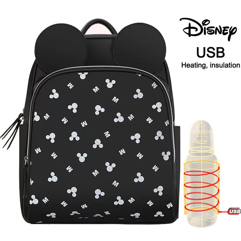 Сумка для подгузников с USB подогревом disney, рюкзак для подгузников для беременных, Большой Вместительный рюкзак для кормления, дорожный рюкзак, сохраняющий тепло, дропшиппинг - Цвет: 36