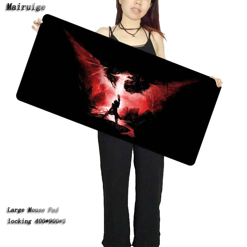  Red Dragon Rectangle Optical Computer Gaming Speed Mice Mat Large For CSGO LOL DOTA Gamer Mousepad 