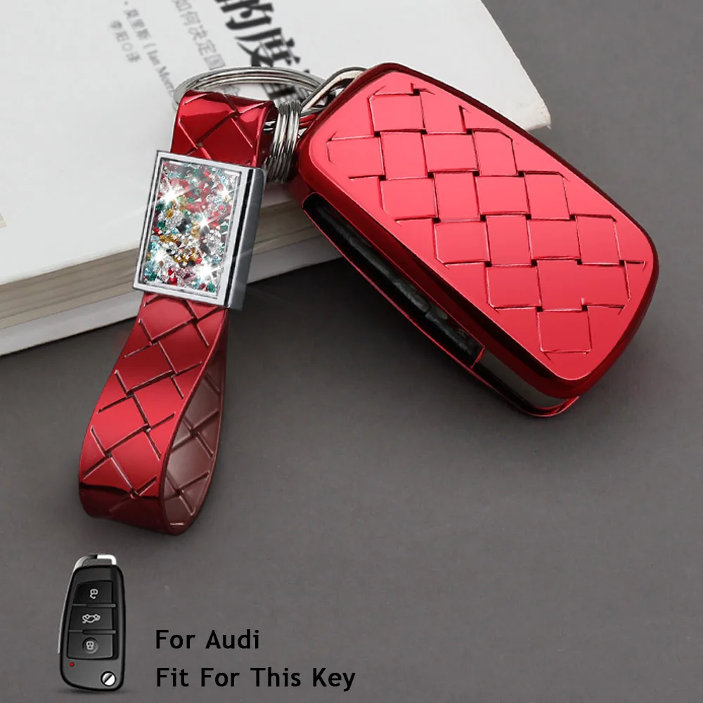 ТПУ ключи чехол сумка держатель ключей для Audi A1 A5 A6 A7 A8 Q3 Q5 Q7 C5 C6 A4L A6L S1 S3 RS6 TT 2005-2013 флип чехол для ключей авто части