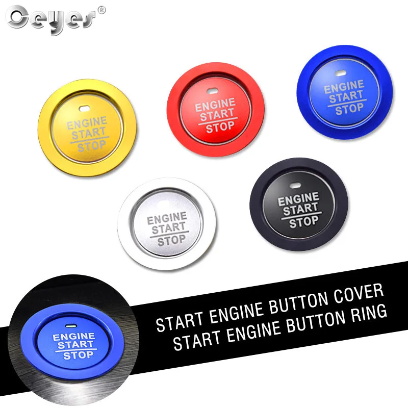 

Ceyes Car Styling With Hole Ring Accessories Engine Start Stop Switch Button Ignition Cover Case For Honda Civic City Sticker