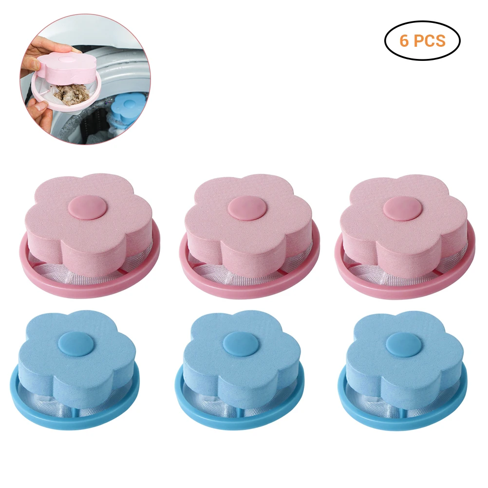 Одежда Hair Catcher чистящие шарики сетчатый мешок бытовой плавающий ворс Hair Catcher фильтр для стирки мешок фильтр стиральной машины - Цвет: 6Pcs
