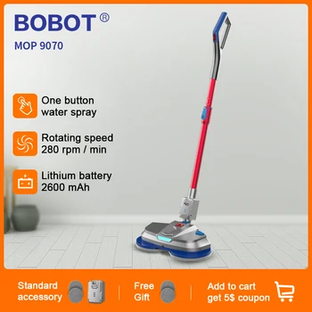 

2020 BOBOT New MOP 9070 Cordless Electric Mopping with UV Light Sweeping And Waxing Handheld Electric Spray Water Mop Sweeper