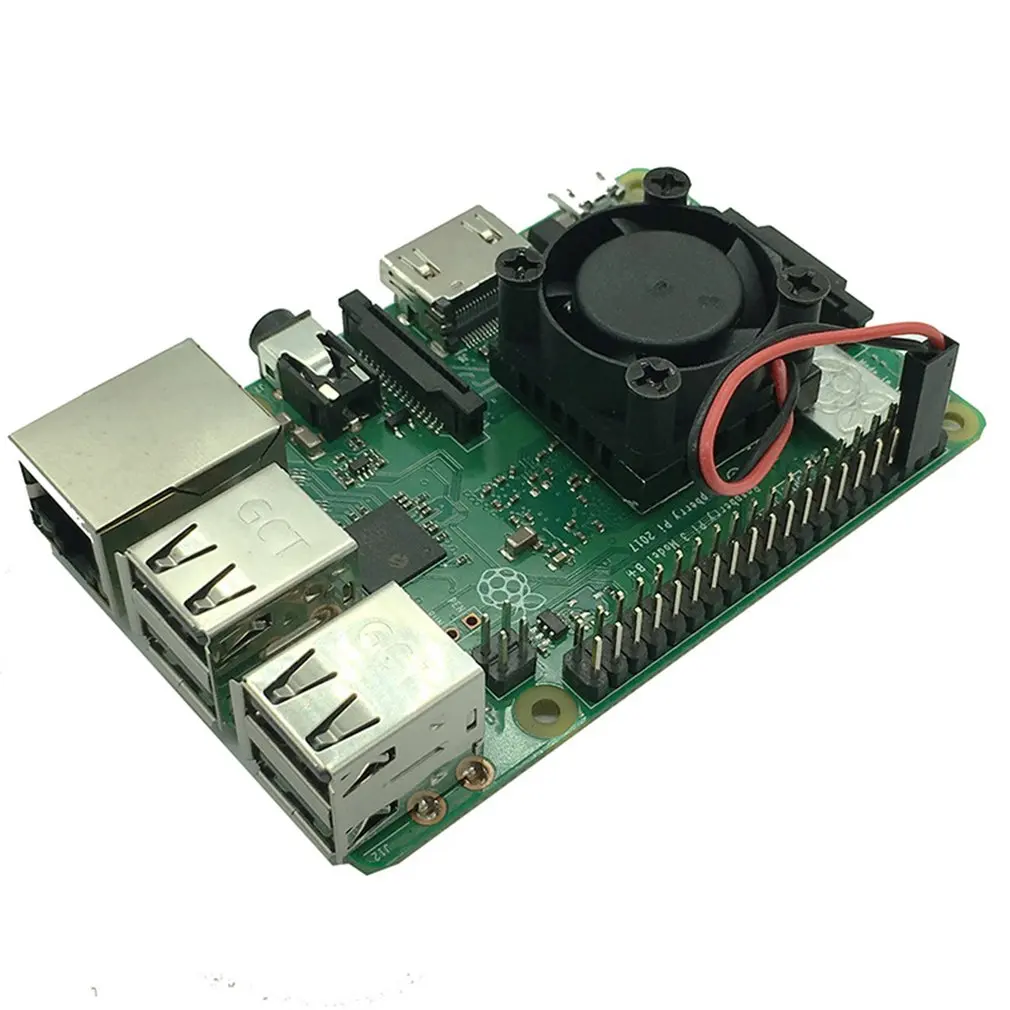 Raspberry Pi 3B+ вентилятор охлаждения 5 в радиатор модуль радиатора с термоклеем 25*25*16 м