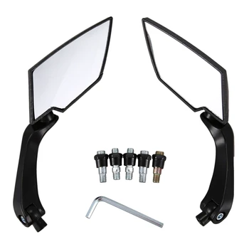 

Universal Motorcycle Mirror Scooter E-Bike Rearview Mirrors Electrombile Back Side Convex Mirror 8mm 10mm Carbon Fiber