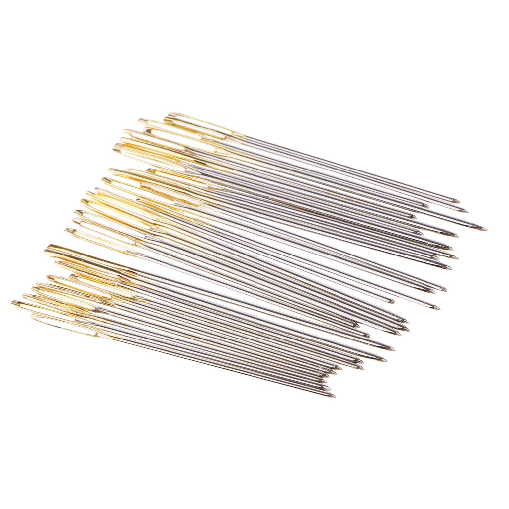 

60Pcs Hand Sewing Needles Easy Threading Embroidery Cross Stitching Button