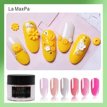 LaMaxPa цветная акриловая пудра 10 г 3D профессиональная резьба для ногтей прозрачный розовый маникюр акриловая пудра для украшения ногтей