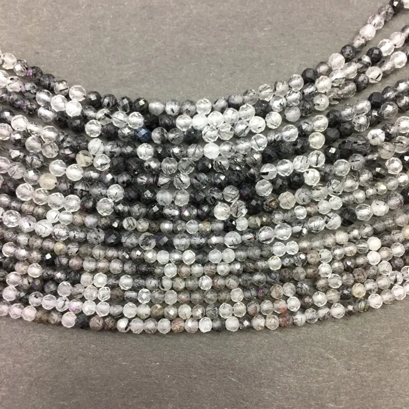 Black hair crystal Цена по прейскуранту завода-изготовителя из натурального камня, граненые бусины 2/3/4 мм розовый камень с украшением в виде кристаллов бисера Палочки Материал для изготовления ювелирных изделий - Цвет: Black hair crystal