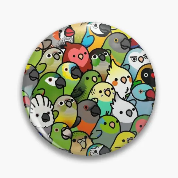 Everybirdy Pattern qzf Soft Enamel Pin Cute Decor Fashion Clothes Lover Funny Metal Gift Collar Lapel Jewelry Badge Brooch | Дом и сад