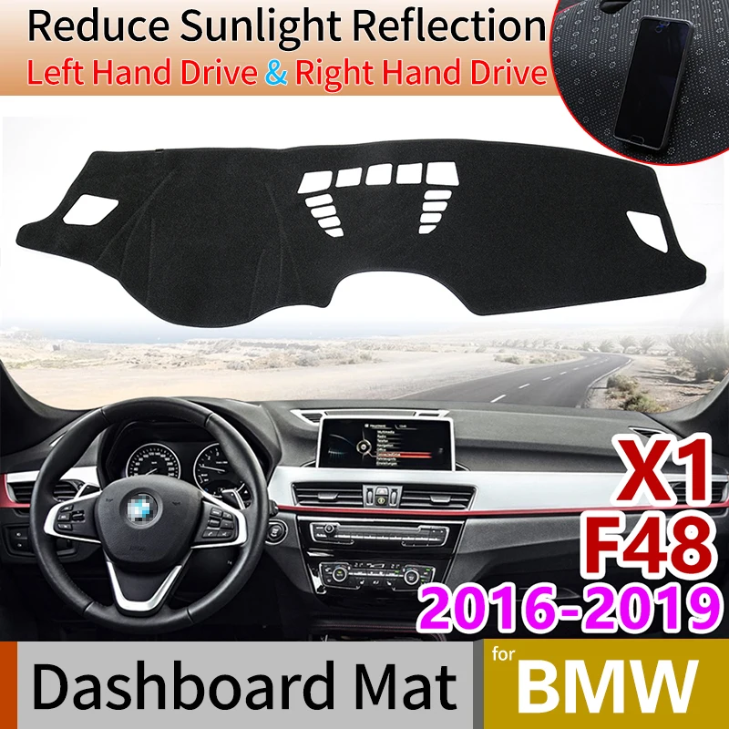 

for BMW X1 F48 2016 2017 2018 2019 Anti-Slip Mat Dashboard Cover Pad Sunshade Dashmat Protect Carpet Anti-UV Car Accessories Rug