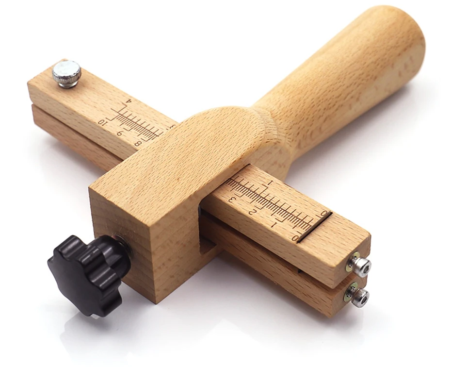 Outil de coupe en cuir bande en bois réglable et sangle coupe-ceinture main bricolage artisanat outils coupeur avec 5 lames