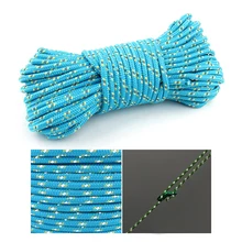 50/20/10M 5 мм Светоотражающие Guyline палатка веревка шнур уличный Паракорд для кемпинга Пеший Туризм палатки аксессуары шнур