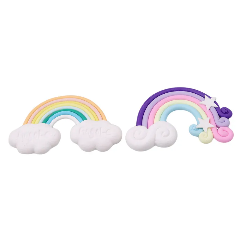 9PCS/Pack Color Random Beautiful Rainbow Clouds Cupcake Cake Topper Cake Flags Dessert Baking Decoration For Wedding Birthday