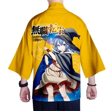 Mushoku tensei, японское кимоно, короткий рукав, рубашка для мужчин, хип-хоп, Ukiyoe, Повседневная рубашка,, Мужская Летняя мода, мягкие Гавайские рубашки