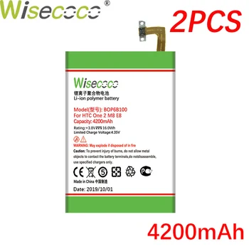 

Wisecoco 2 PCS/LOT BOP6B100 4200mAh New Battery For HTC One2 M8 E8 M8x W8 M8SD M8T M8W M8D M8SW M8ST Phone Battery Replacement