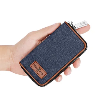 

WilliamPolo Denim Key case leather women men's multifunctional key chain coin purse large capacity universal car key storage