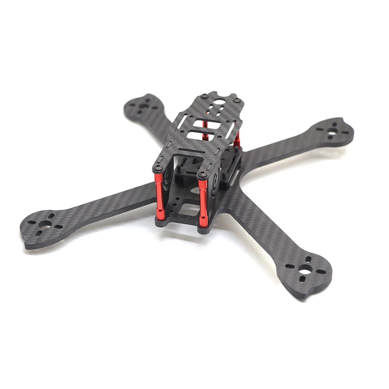 hskrc twe210 210mm wheelbase 4mm arm 3k carbon fiber x type fpv racing frame kit for rc drone