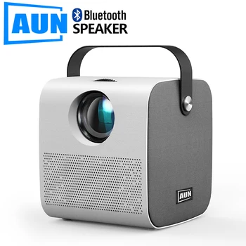 AUN-Proyector MINI AKEY7 Young, Proyector LED para cine en casa, 1280x720P, 2800 lúmenes, Full HD 1080P, 3D