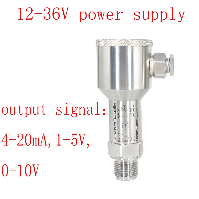 Explosion-proof Pressure Transmitter Pressure Sensor 4-20mA 1-5V 0-10V Automatic Device Detection QDX50
