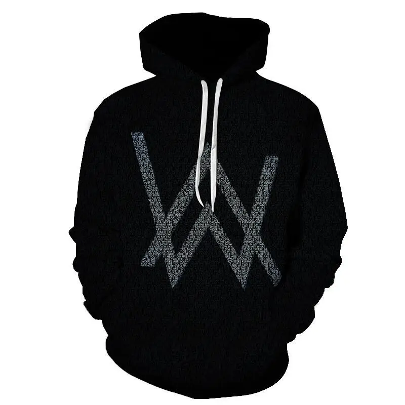

Cross-Border Hot Search European And American-Style Electronic Music d j Allen Walker Alan Walker 3D Digital Printed Hooded Hood