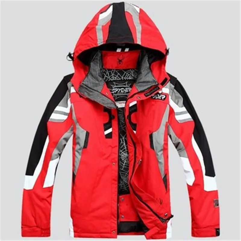 Kopen Mannen ski Jas Spider Ski Jas heren Waterdicht Warm Winddicht Ademend Waterdicht Snowboardjack Jaqueta de snowboard