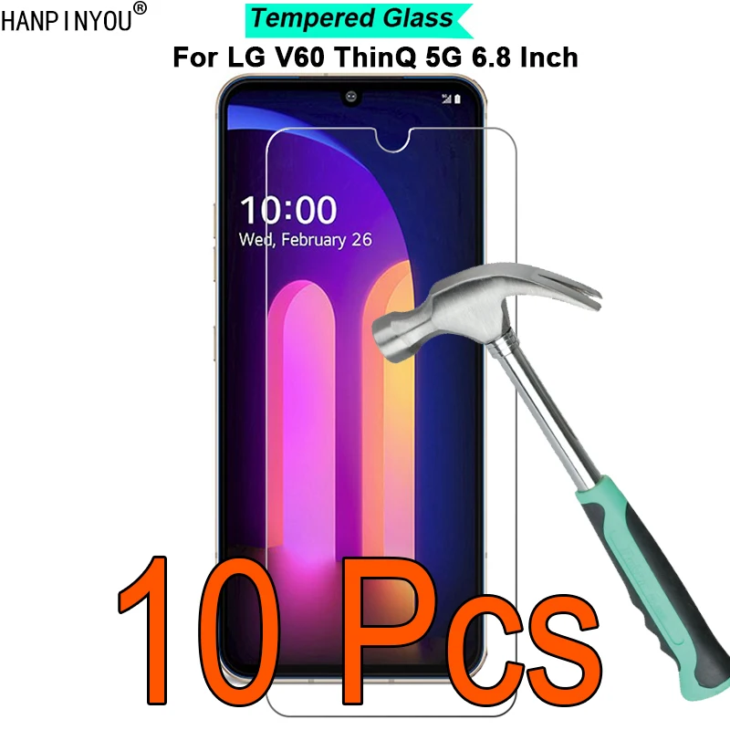 10 шт./лот для LG V60 ThinQ 5G 6 8 &quot9H твердость 2.5D ультра-тонкая закаленная защитная