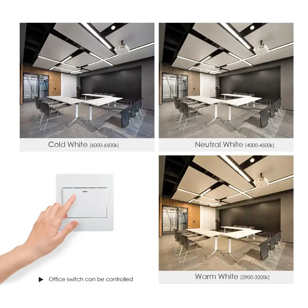  Modern LED Ceiling Light Lamp Lighting Fixture Rectangle Office Remote Bedroom Surface Mount Living - 32890739263