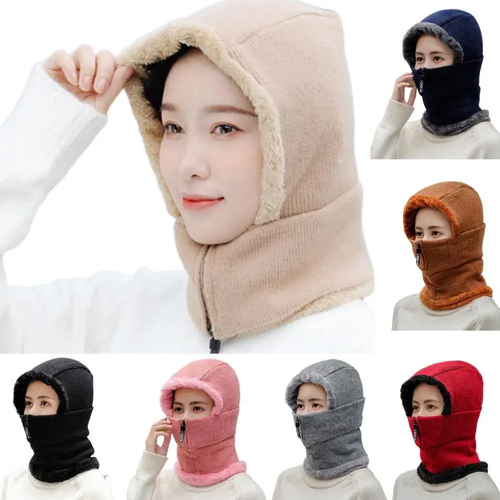 

Winter fashion lady wool thickening warm hat windproof cycling knitted beanie W2T5