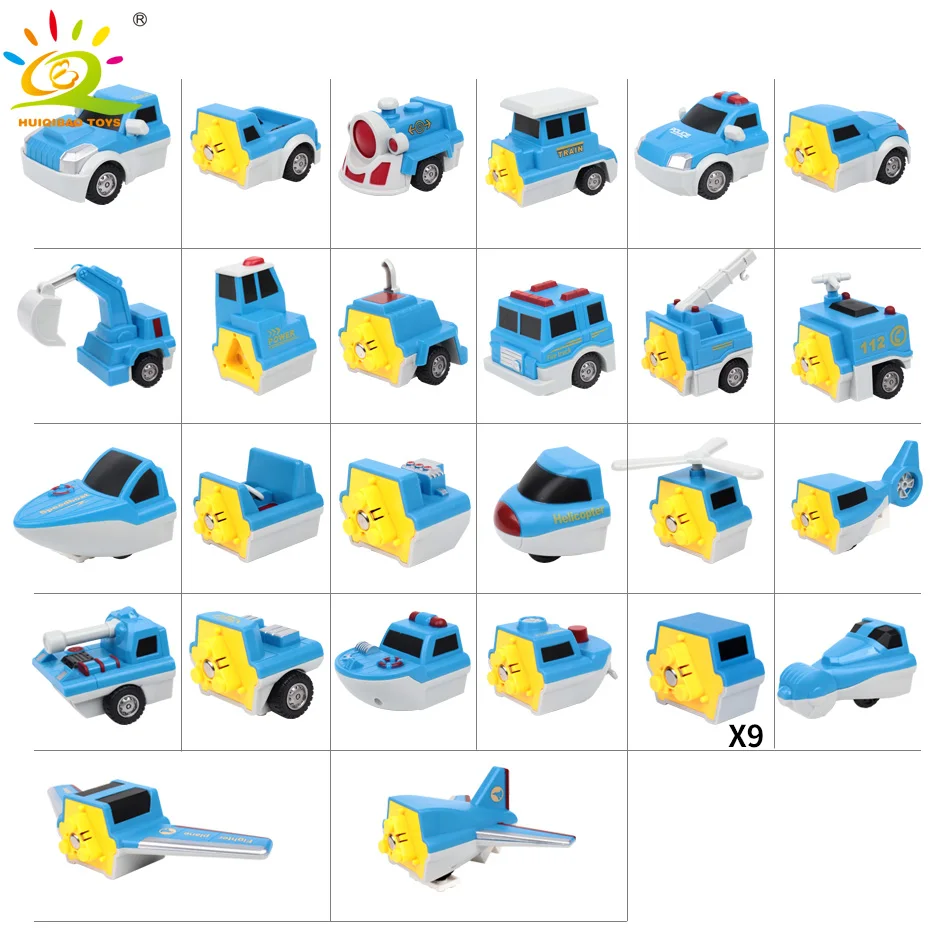 7stk Kinder DIY Magnetisches Spielzeug Spielset Flugzeug Boot LKW Toy Geschenk 