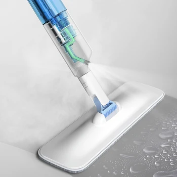 

Rotatable Spray Flat Mop for Floor Cleaning with Microfiber Mop Pad and Water Tank Household XHC88