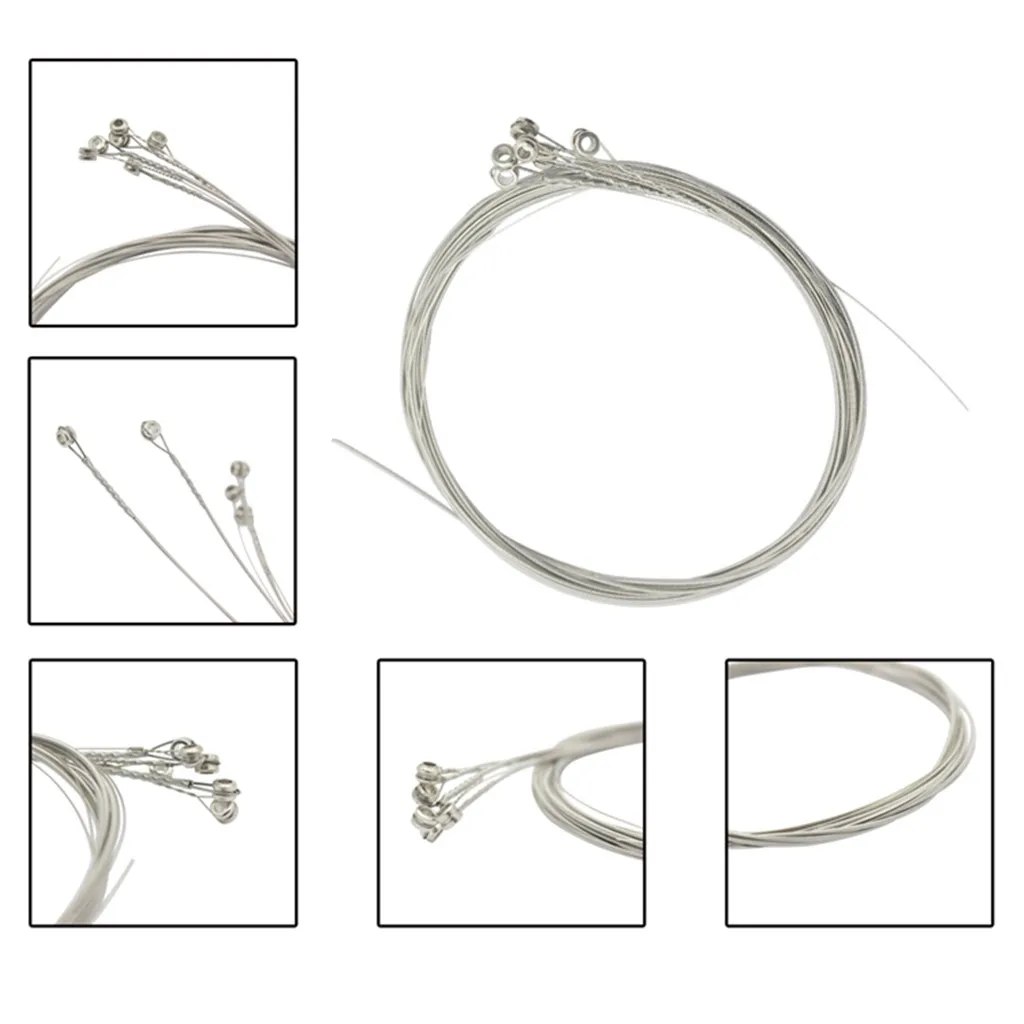 High Quality 1 Set Electric Guitar Silver White Alloy Strings Replacement