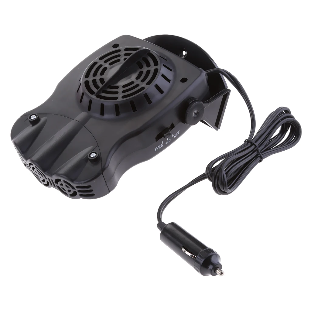 Portable Car Auto Heater 300° Rotatable Fast Heating Fan Defroster Demister