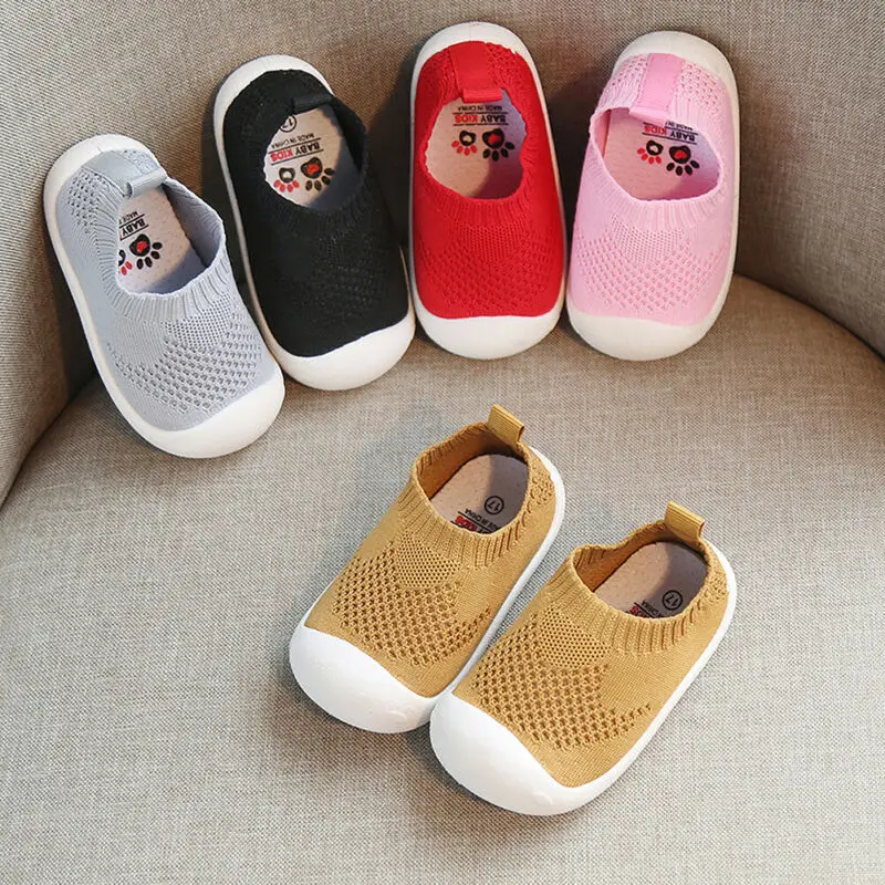  Kid Baby First Walkers Shoes 2019 Spring Shoes Girls Boy Casual Cotton + rubber Shoes Soft Bottom C