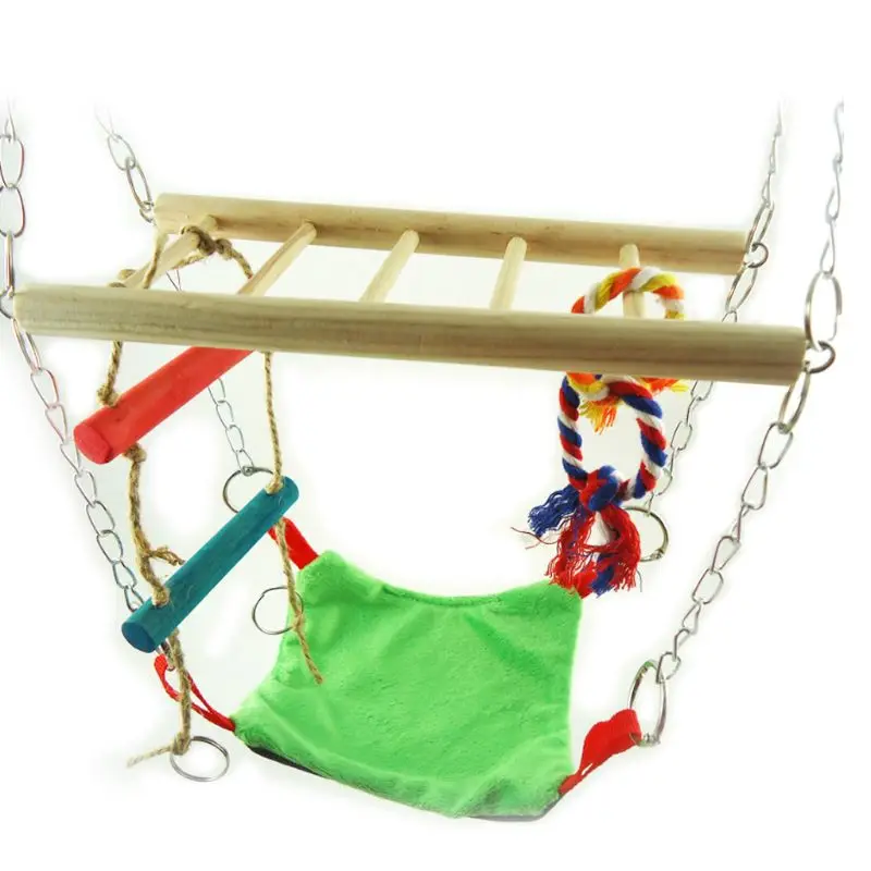 

2020 New Parrots Birds Exercise Toys Pet Parrot Rocking Climbing Ladder Hanging Bridge