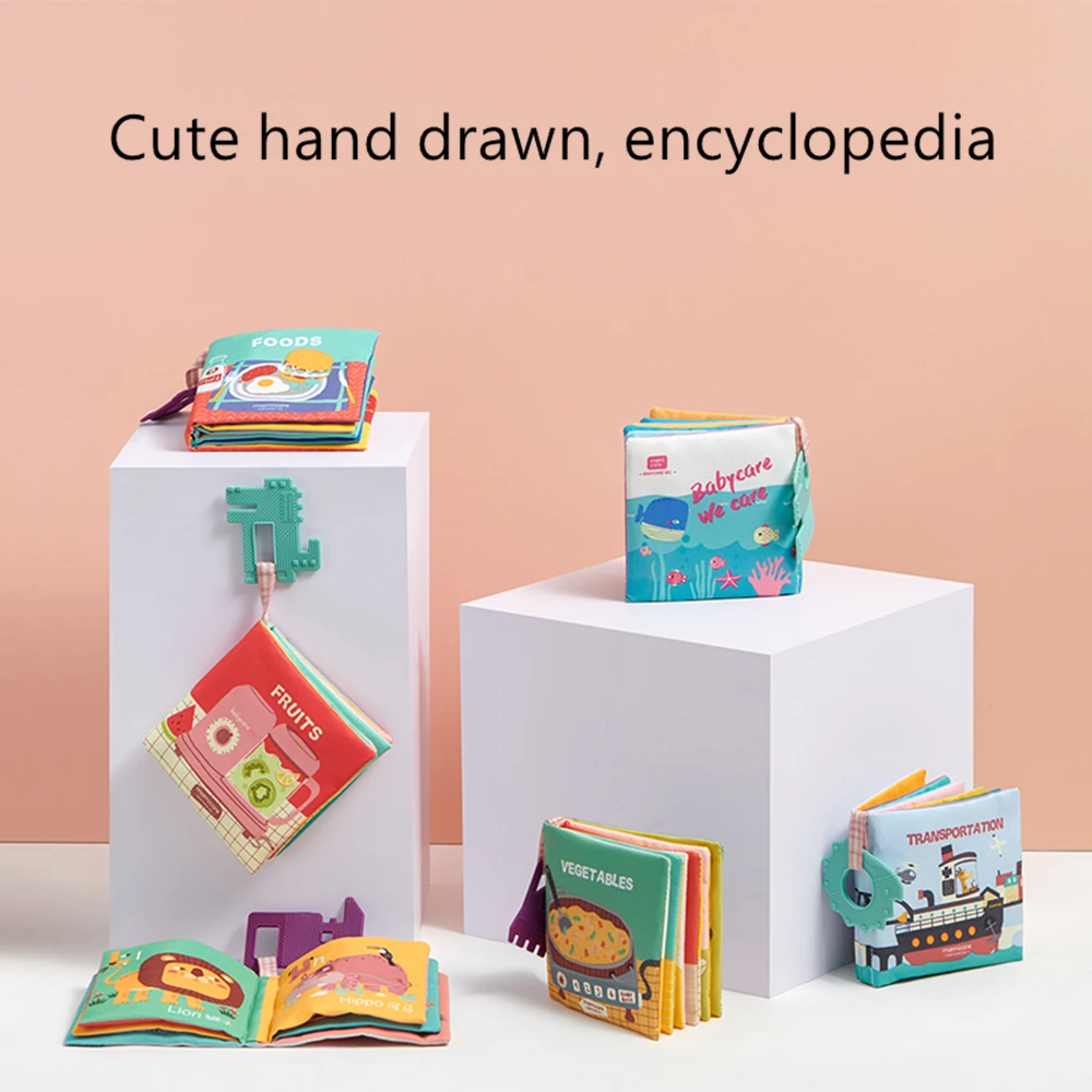 Babycare Animal Cauda Bebê Pano Livro 3d Rustle Som Leitura Educacional Macio Inteligência Desenvolvimento Mordedor Brinquedo bc 28 3d rustle som leitura educacional macio pano