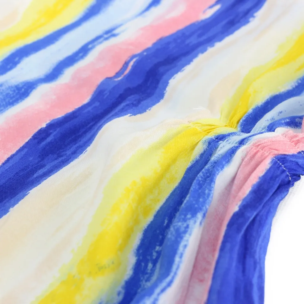 CHAMSGEND женская футболка размера плюс полосатая с принтом Tie Dye летняя круглым