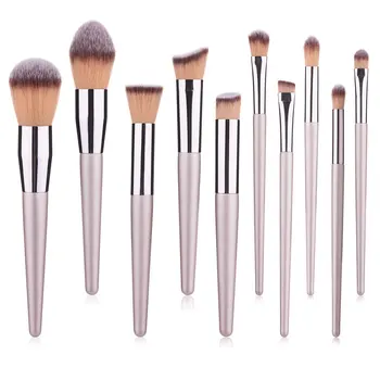 

Women's Fashion Makeup Brushes Set Wooden Foundation Eyebrow Eyeshadow Brush Cosmetic Brush Tools Pincel Maquiagem Drop Shipping