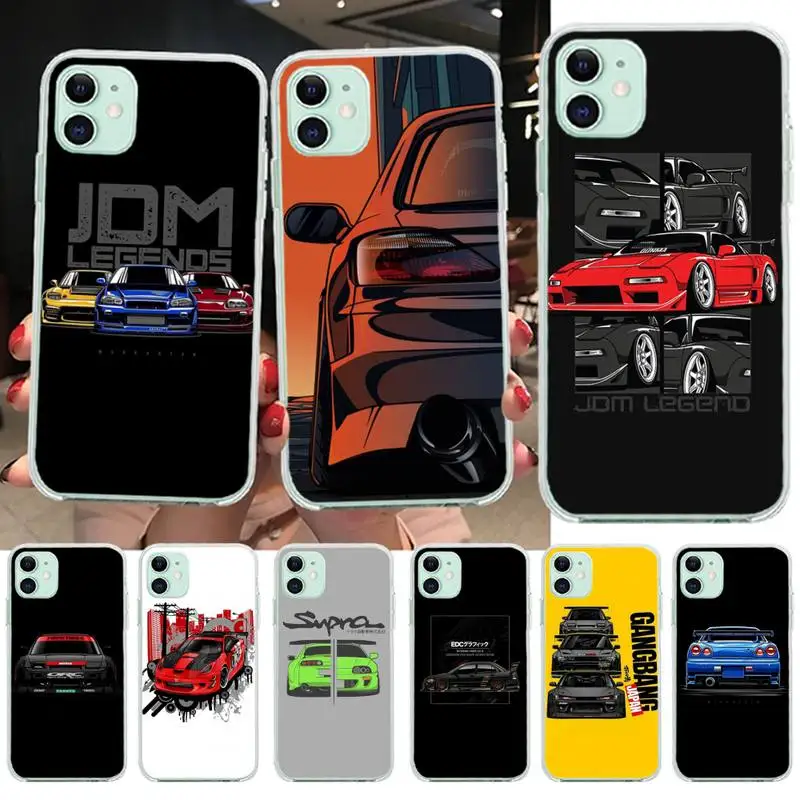 Мягкий чехол для телефона PENGHUWAN с изображением спортивного автомобиля jdm ДЛЯ iPhone