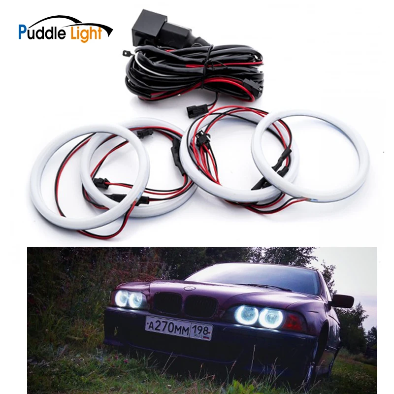 

4x106mm Led Rings White Angel Eyes For BMW E46 Coupe 2D Cabrio Convertible With Projector Headlights