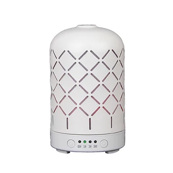 

100 ml Metal Aromatherapy Oil Diffuser Ultrasonic Air Humidifier with Colorful LED Night Aroma Lamp Diffuser for Home Bedroom