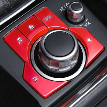 

7xCap Trim A/C Console Auto Hold Multimedia Button Cover For Mazda 3 6 CX5 CX9 Beautiful And Effective Protection