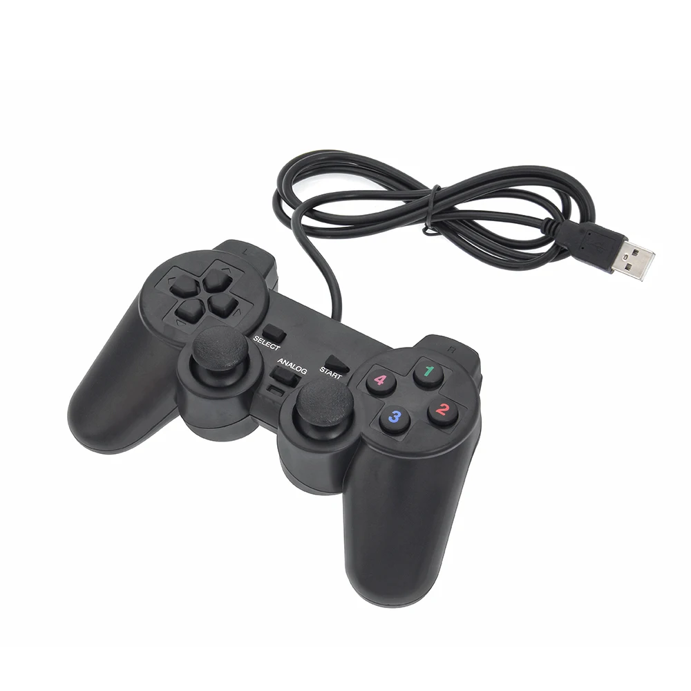 Проводной виброгеймпад PC USB контроллер Джойстик Android игровая ручка двойной шок
