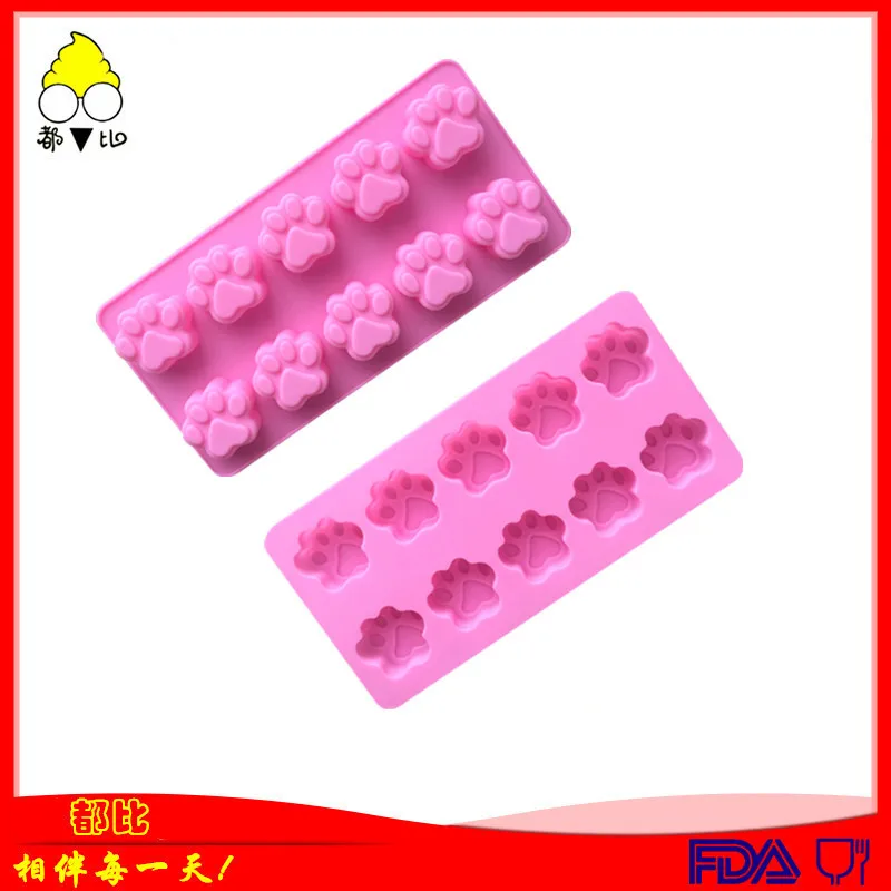 than Cute 10 with CAT'S Paw Handmade Soap Mold Cold Cover Mooncake Mold Silica Gel Bakery Cake Mold Creative Mini